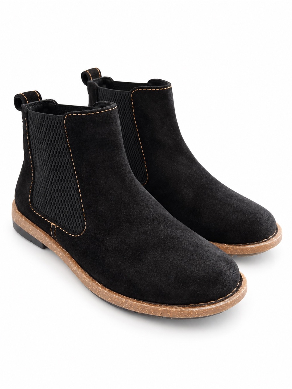 Women’s Black Chelsea Suede Leather BORN Boots 6.5